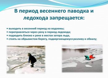 Правила поведения на водоемах в весенний период